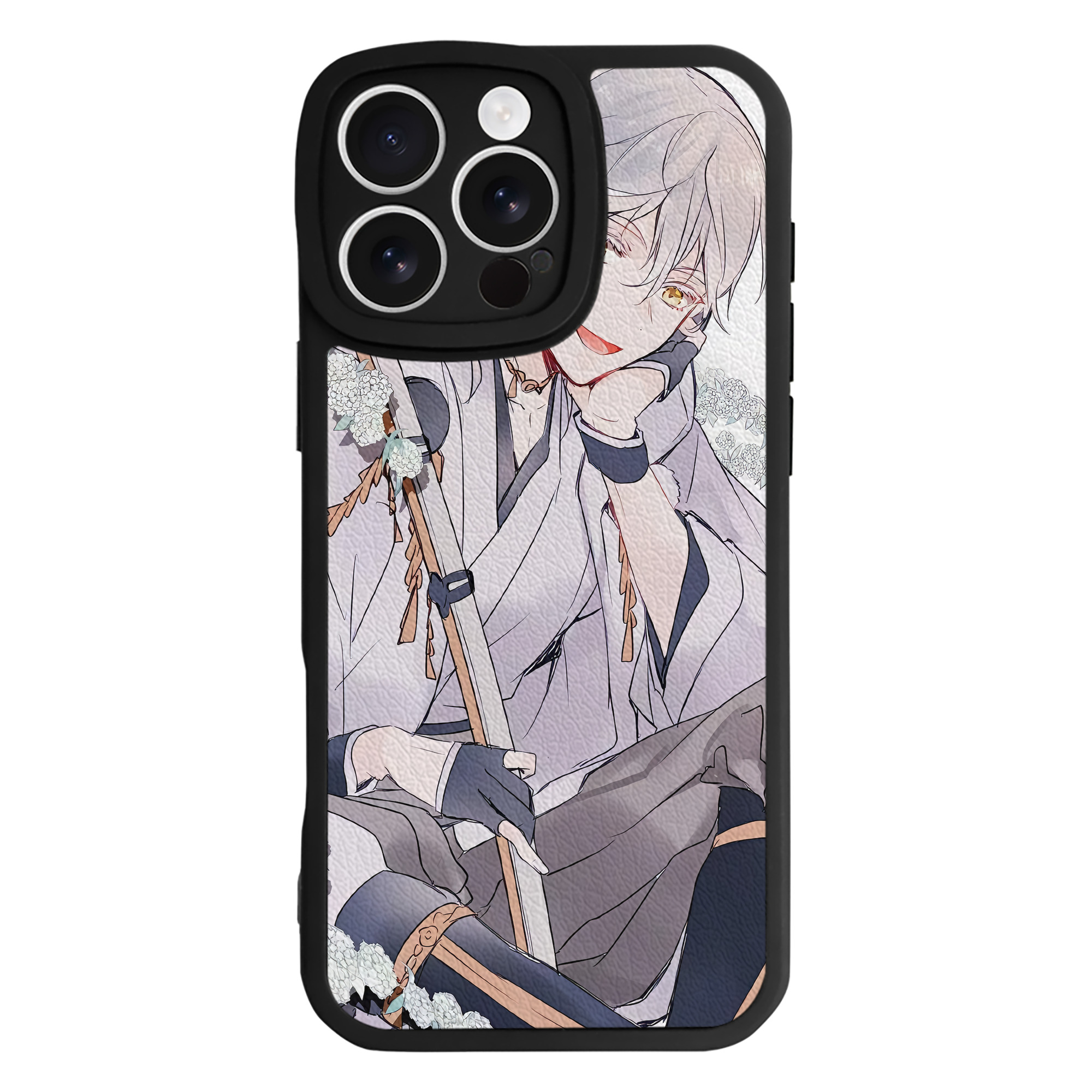 （画像用） 刀剣乱舞 Touken Ranbu 【iPhone 16シリーズ対応】シリコンスマホケース（レザー調） 材質：シリコン